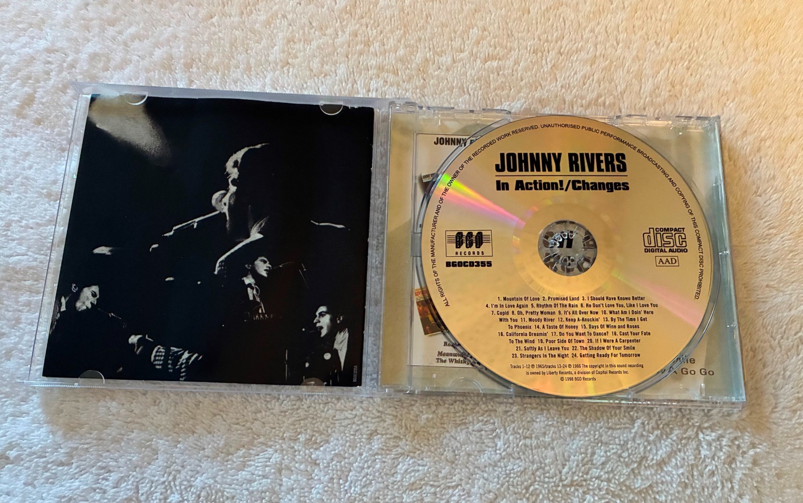 Johnny Rivers "In Action! / Changes" 2 Albums On 1 CD 1998 BGO Records Import