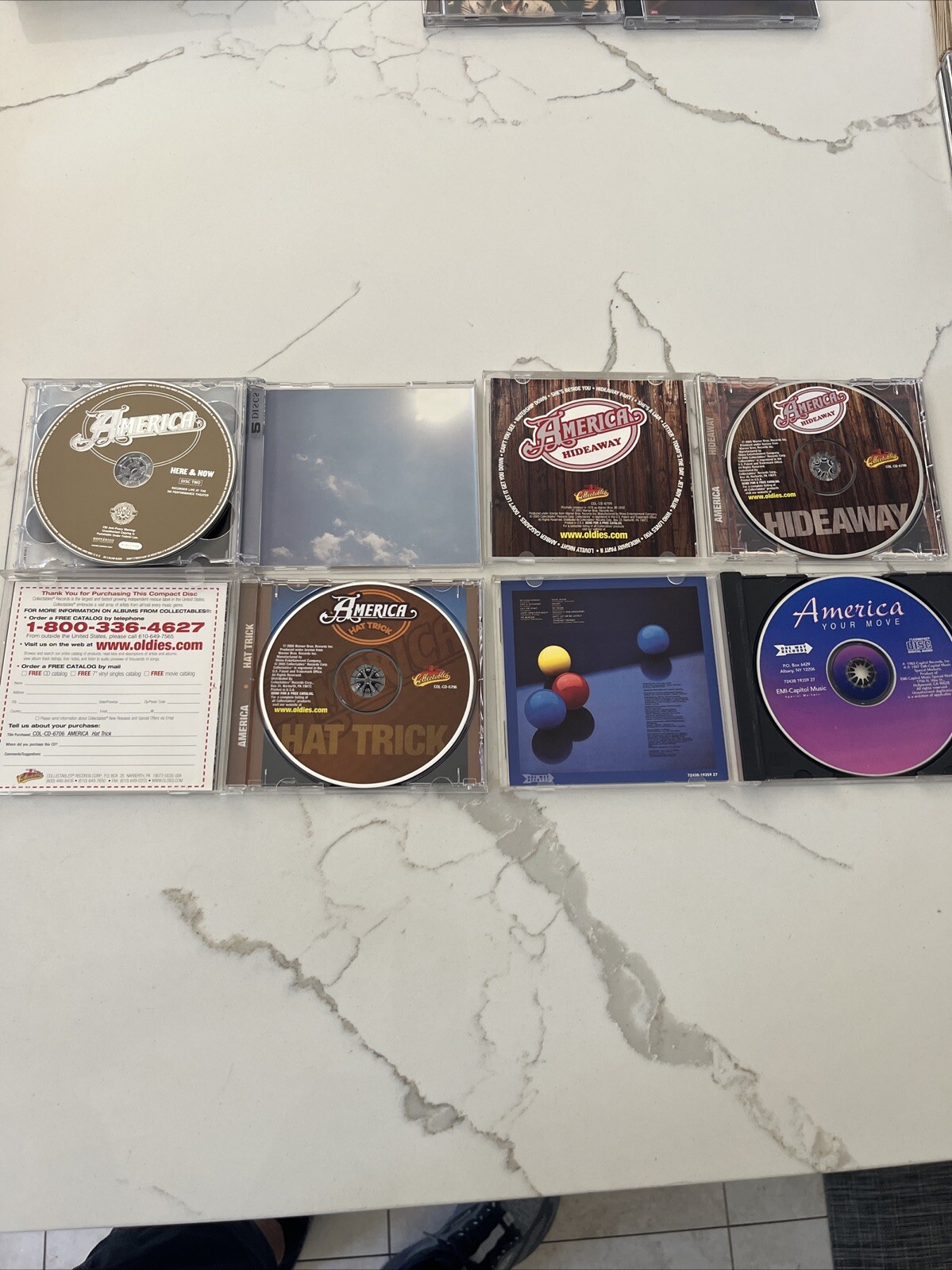 Lot of 4 America CDs Here & Now + Hideaway + Hat Trick + Your Move 59 Tracks!!!