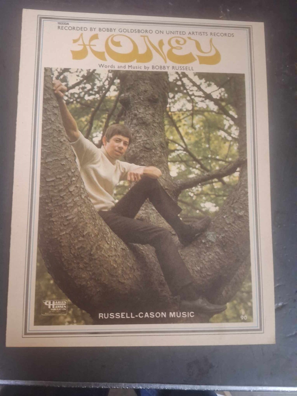 SHEET MUSIC-BOBBY GOLDSBORO-HONEY~60'S POP