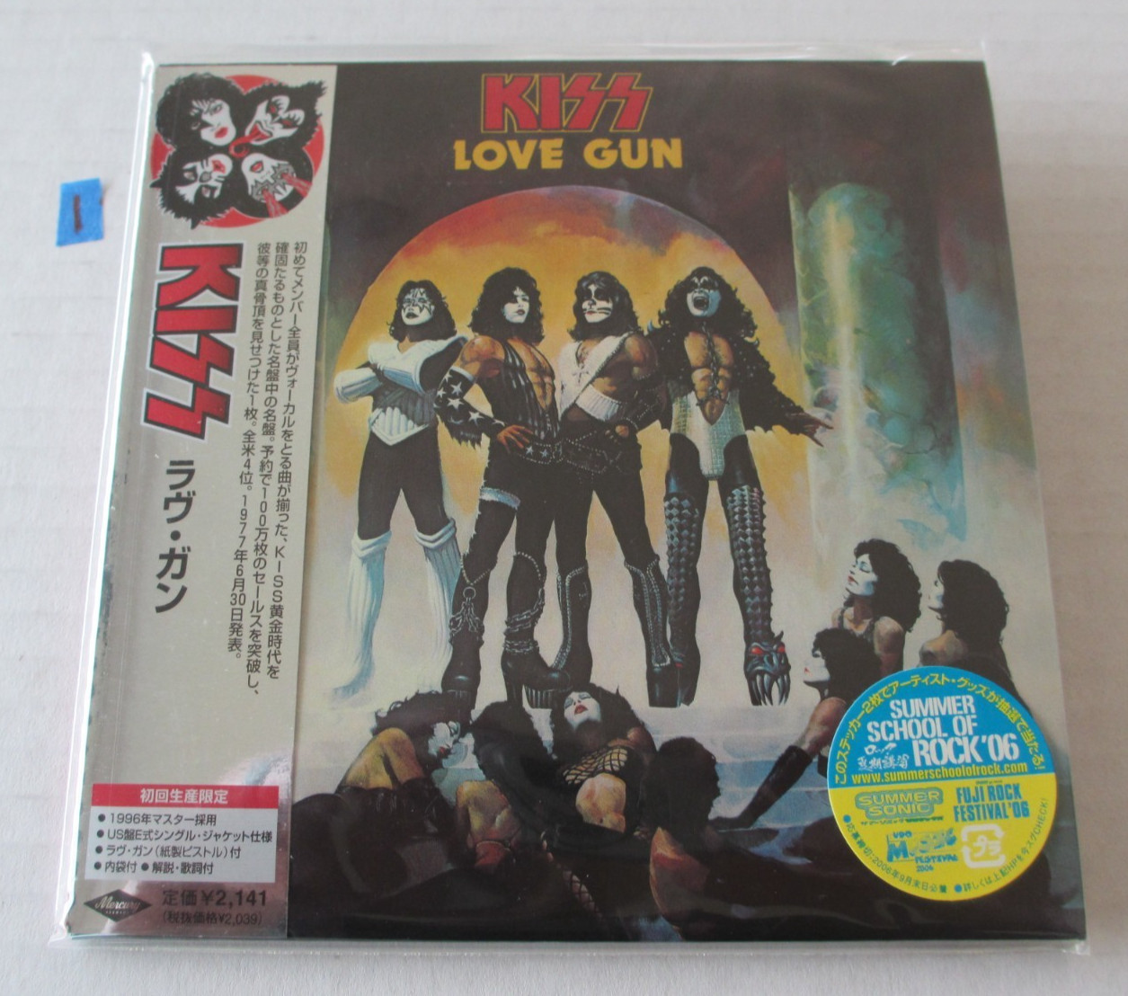 KISS- LOVE GUN LTD ED CD JAPAN 2006 UICY 93097 CARDBOARD MINI LP PAPER JACKET