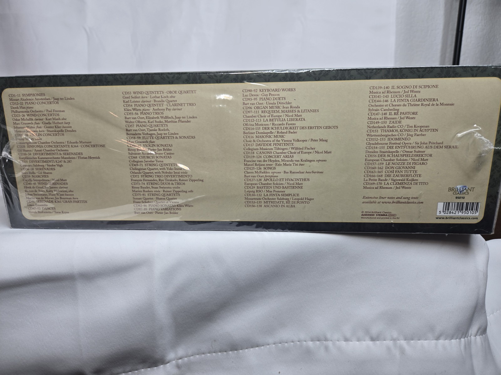 Brilliant Classics Mozart Complete Edition 170CD Box Set 2014 95010