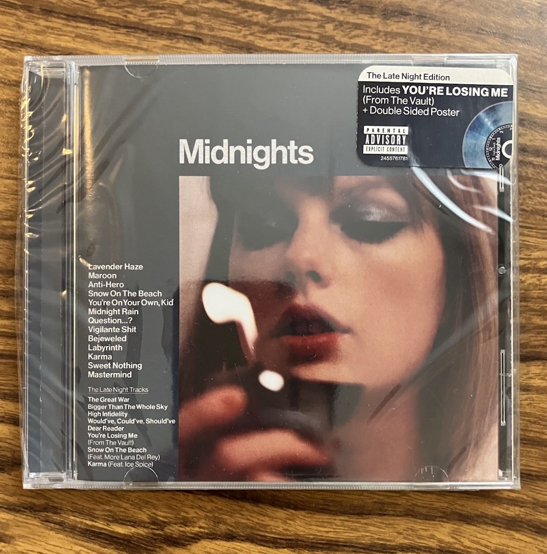 Sealed Taylor Swift Midnights CD Late Night Edition Only Sold At NJ Eras Shows