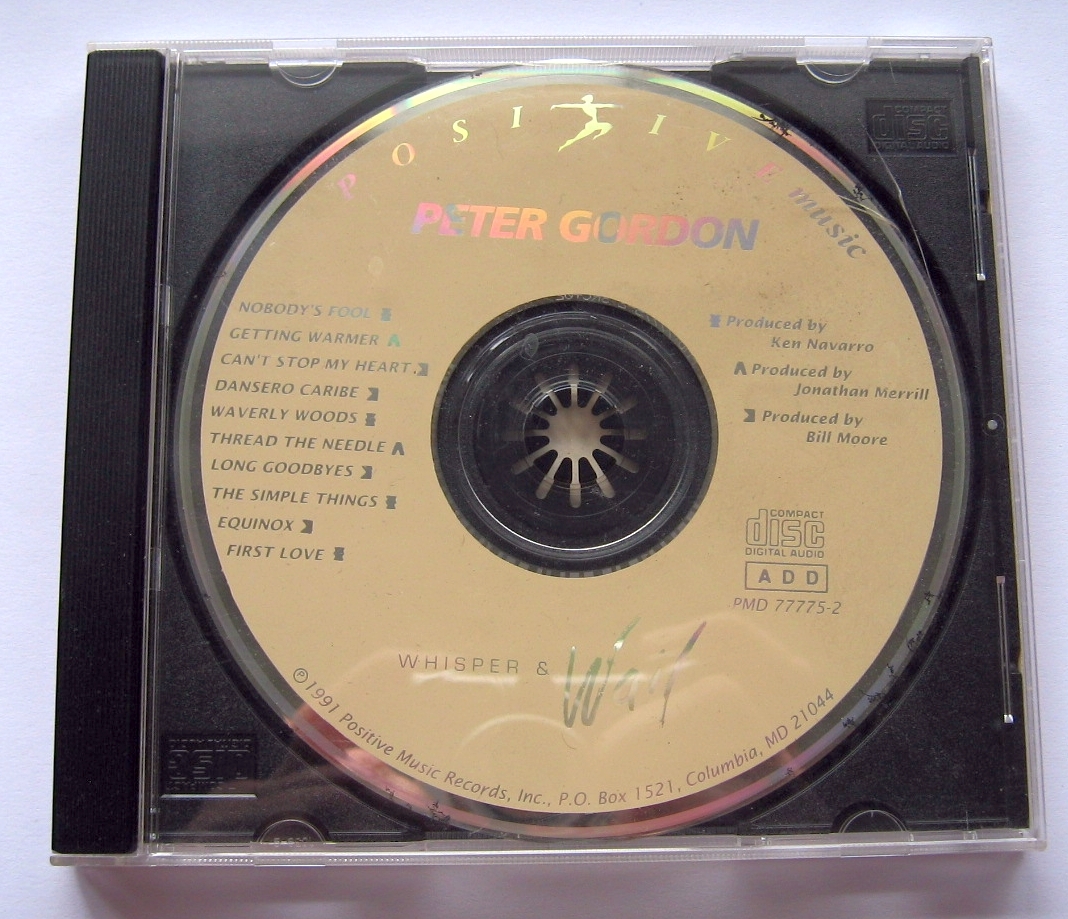 Peter Gordon Whisper & Wail Flute and Saxophone New Age CD