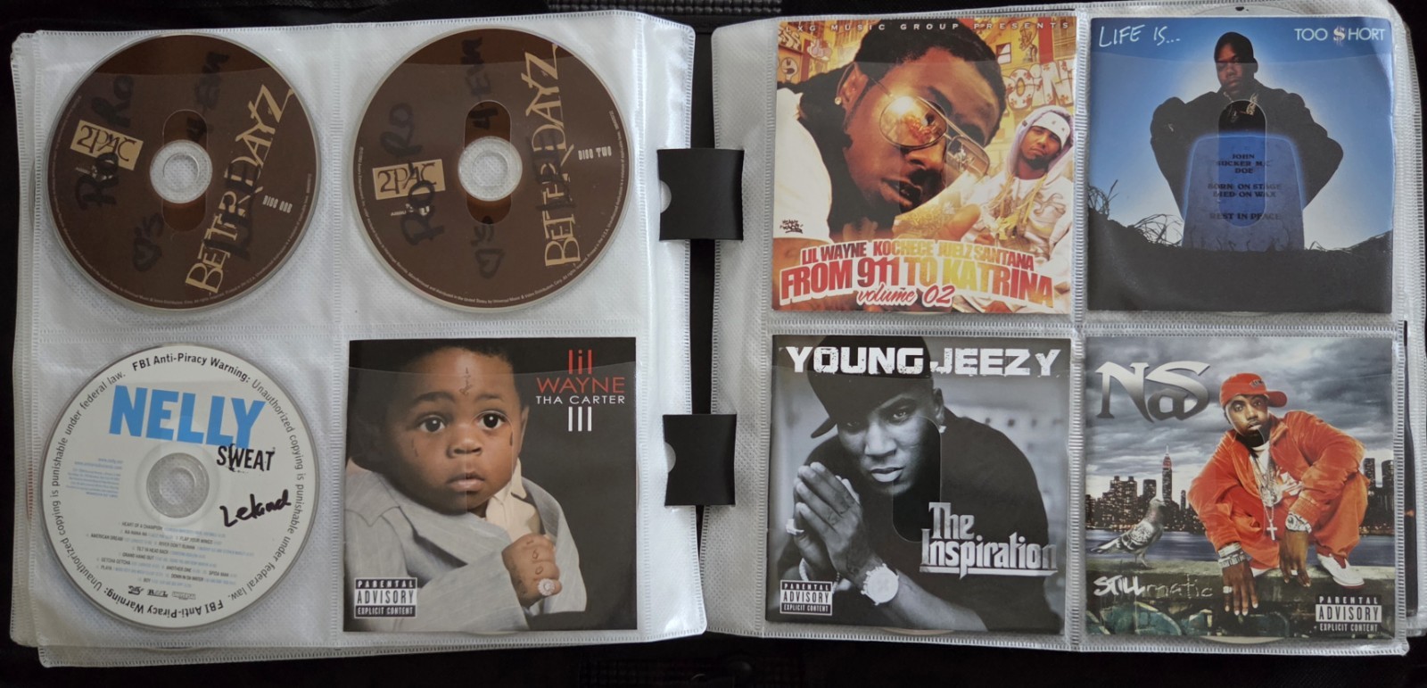 Vintage 90s/2000s Rap Hip-Hop Gangsta & Soul & R&B CDs In Binder - Some Rare