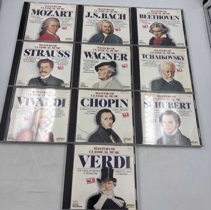 Masters of Classical Music 10 CD Set Complete Laserlight Digital
