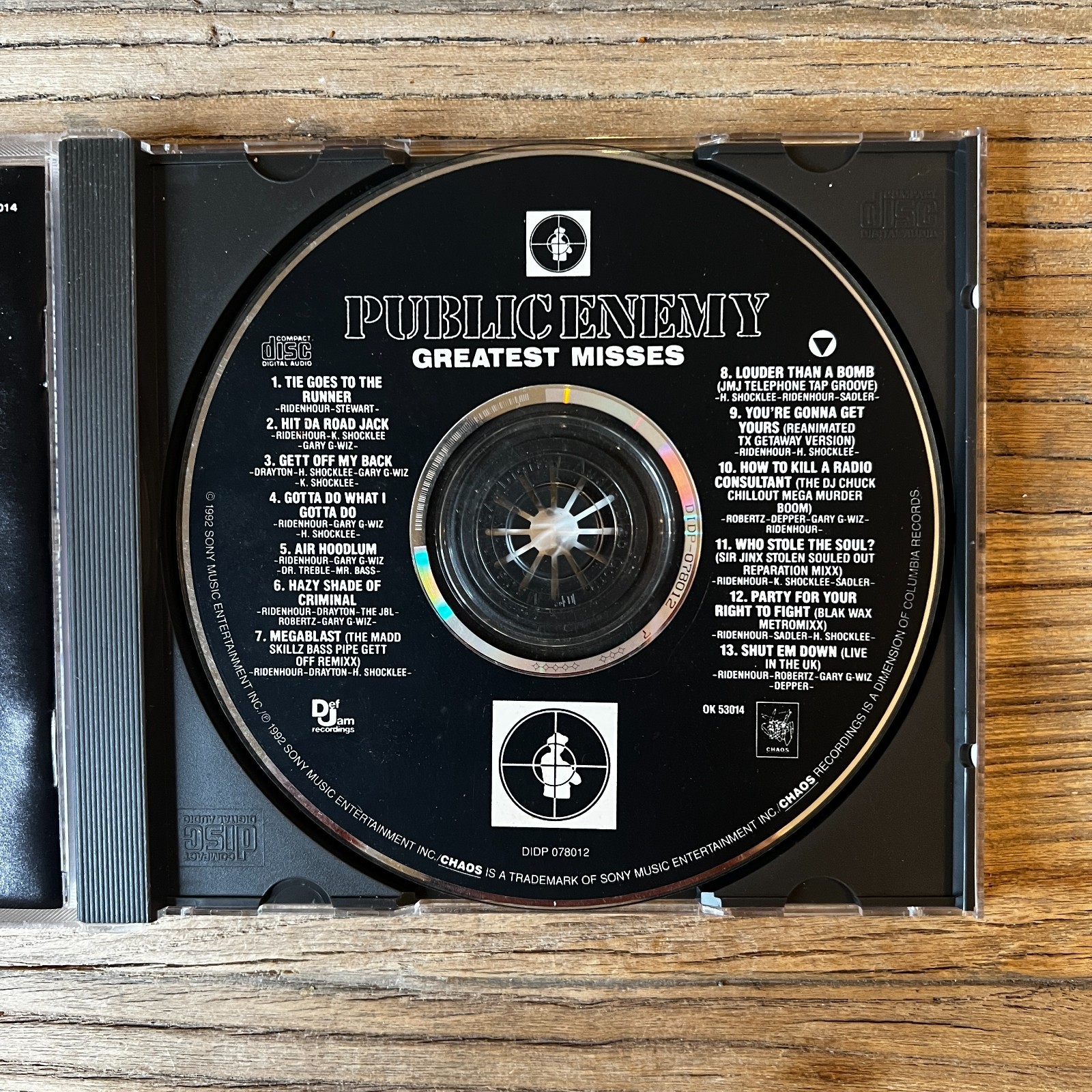 Public Enemy Greatest Misses CD 1992 Def Jam Chaos Records US Press
