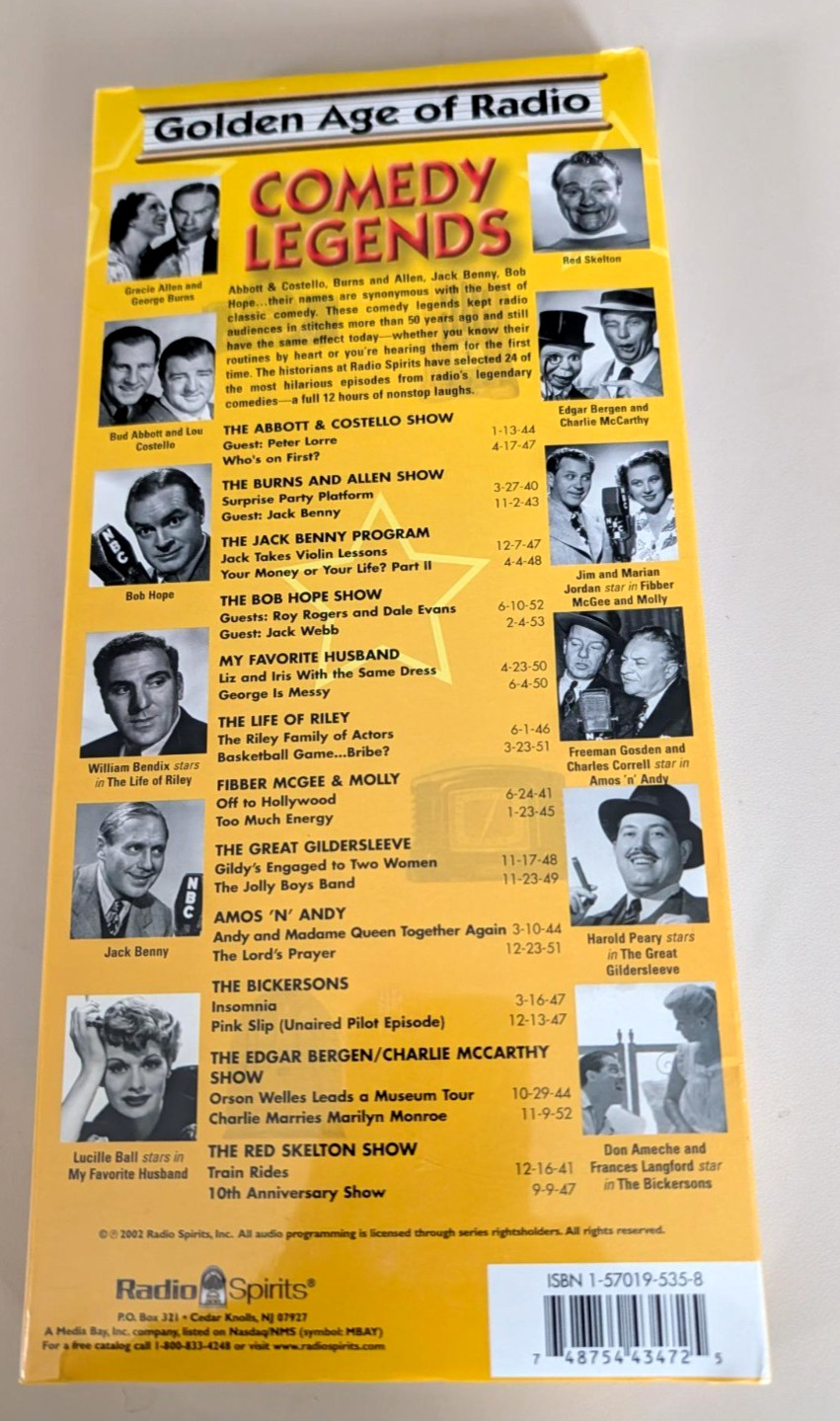 Comedy Legends: Golden Age of Radio, 12 CDs. New still sealed