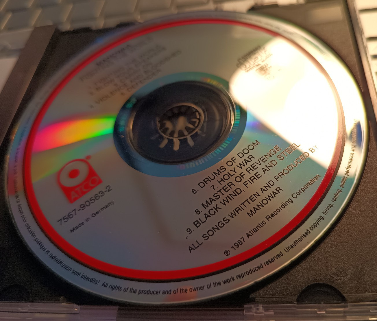 CD MANOWAR " Fighting The World " in Mint Condition [Germany]