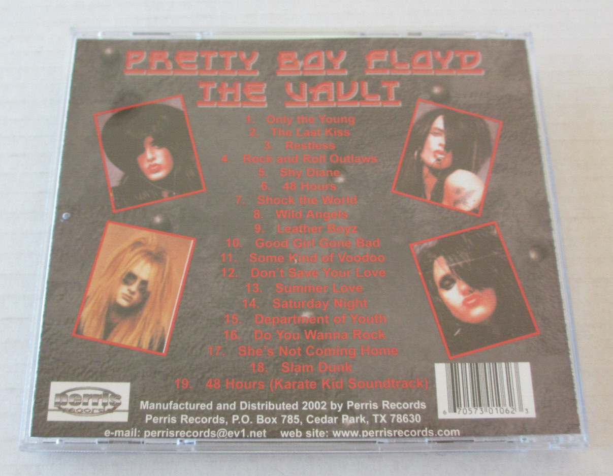 PRETTY BOY FLOYD- THE VAULT CD 2002 80'S HAIR METAL GLAM POISON VAIN SUPER RARE!