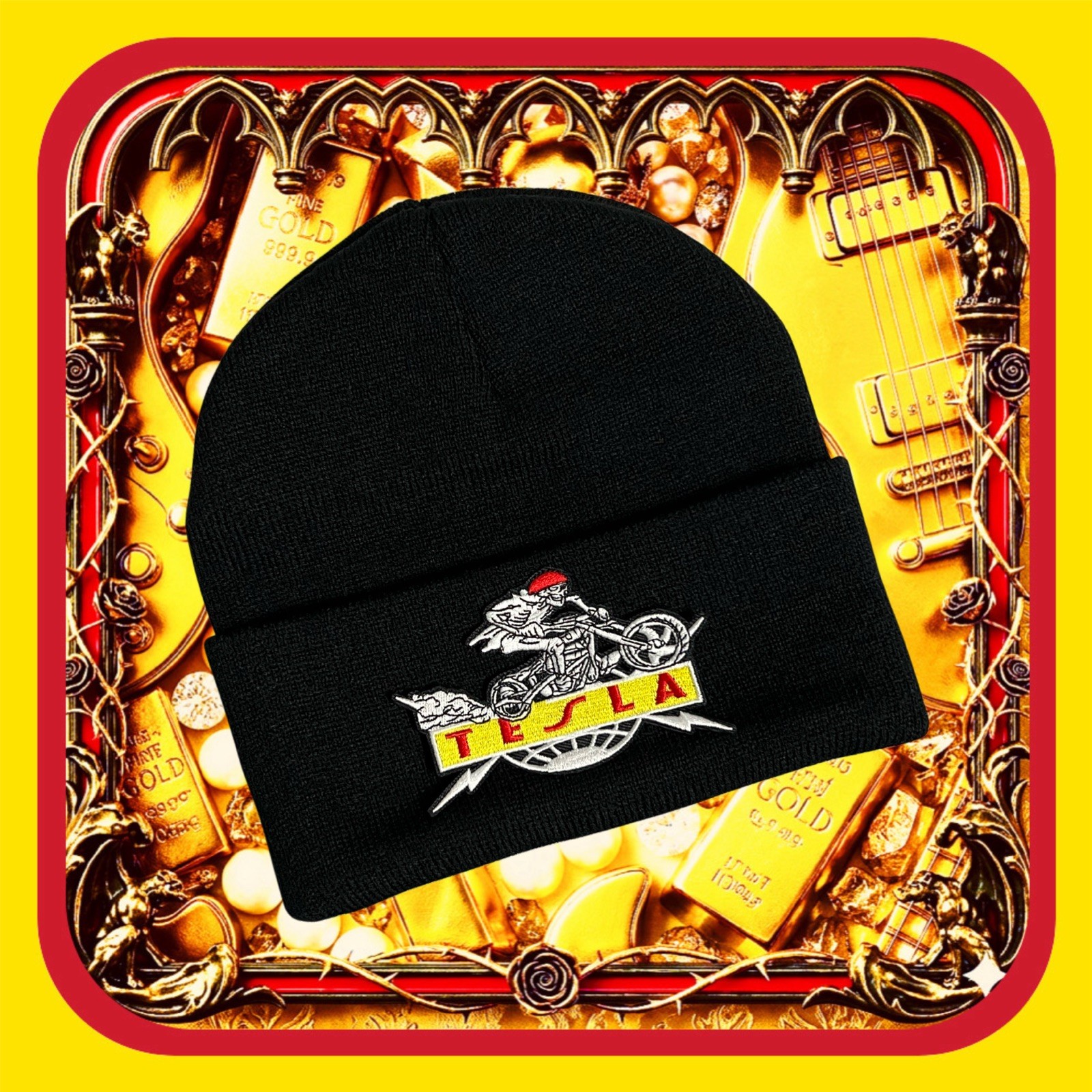 TESLA HARD ROCK BAND BLACK BEANIE