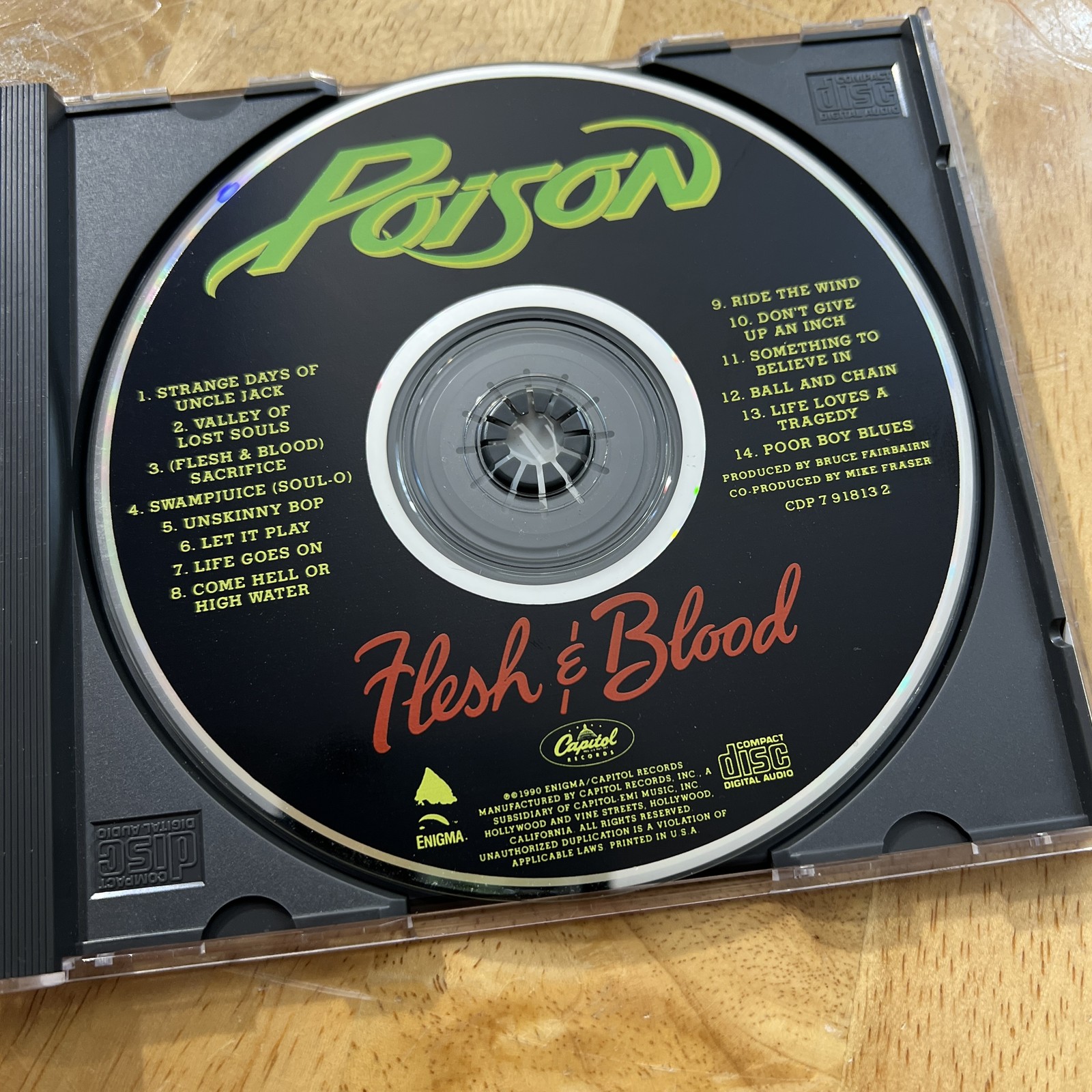 Poison - Flesh & Blood CD (1990 Capitol Records) Hard Rock Glam Metal