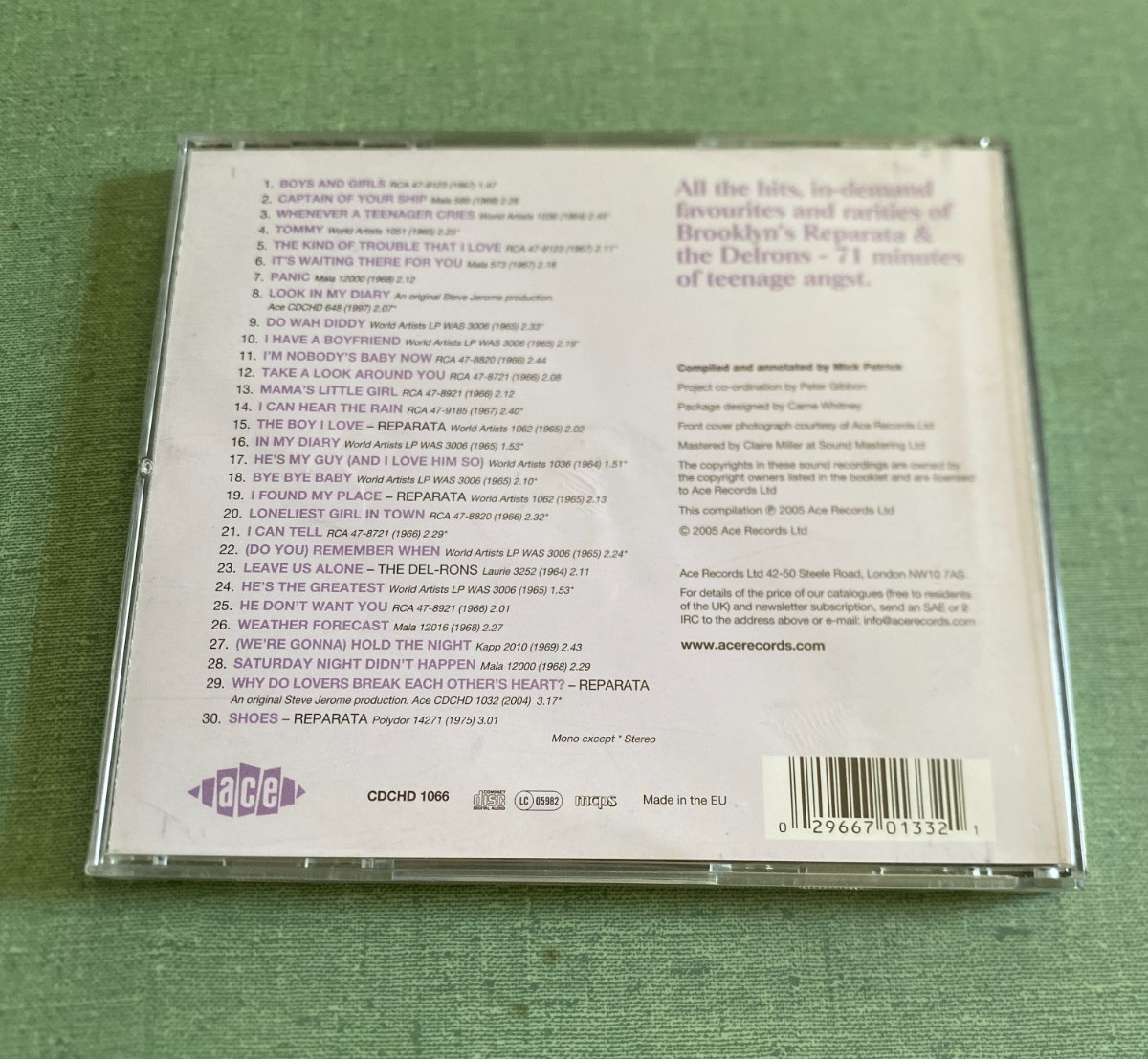 the Best of Reparata & The Delrons CD Girl Group Greatest Hits ACE - Ships Free