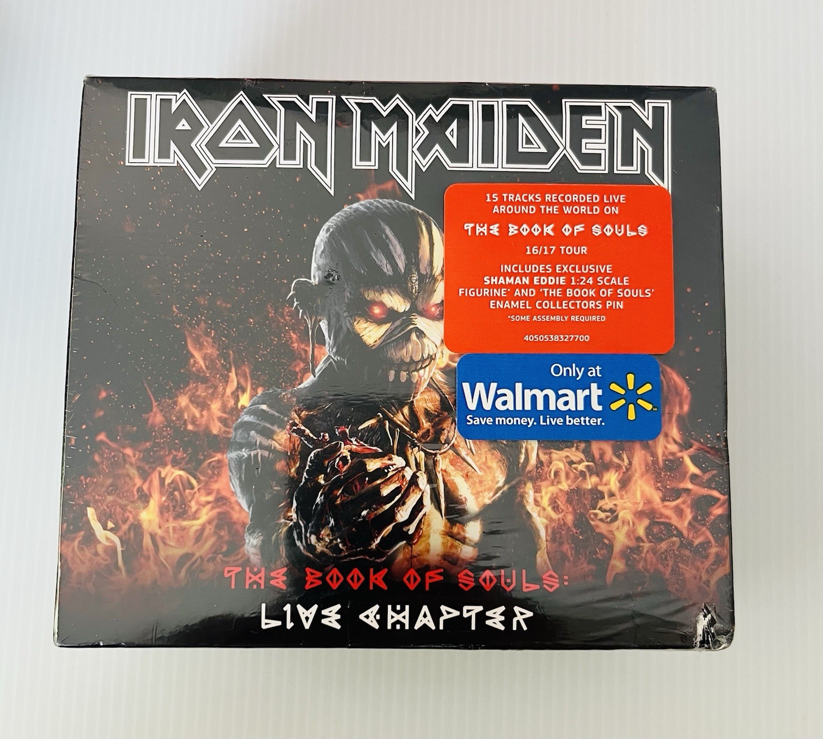 Iron Maiden-The Book of Souls: Live Chapter (2016/17 tour CD, enamel pin, figure