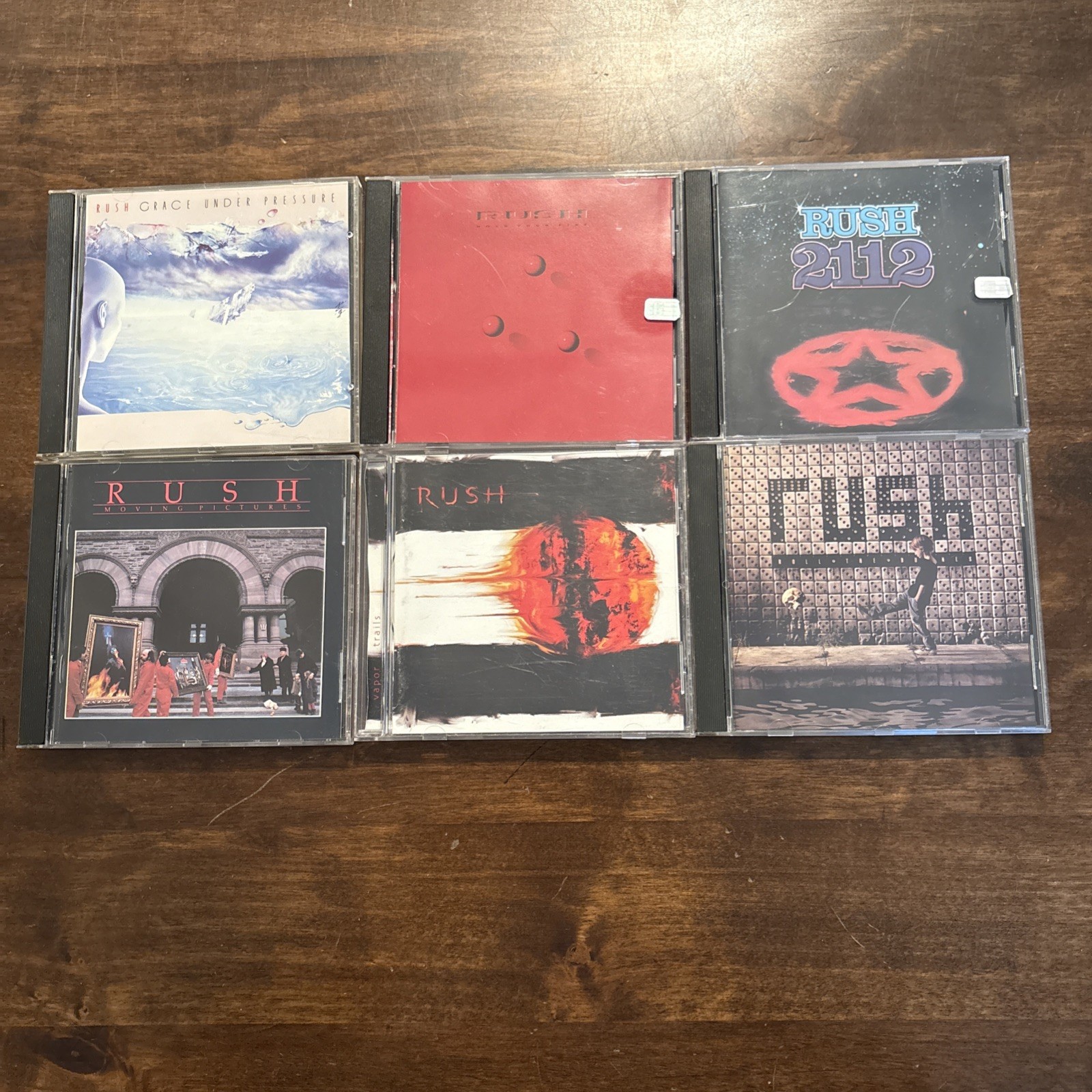 RUSH 6 CD Lot 2112,Hold Your Fire, Roll,Moving Pictures,Grace,Vapor Trails
