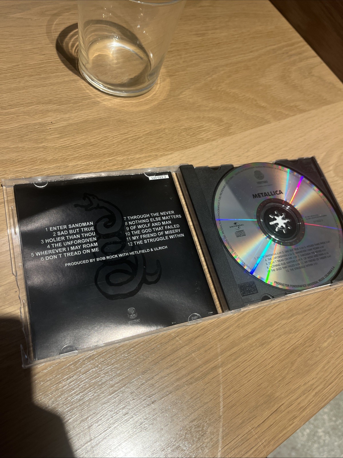 Metallica the Black Album CD, 1991 Elektra, Hatfield Ulrich, Hard Rock Metal