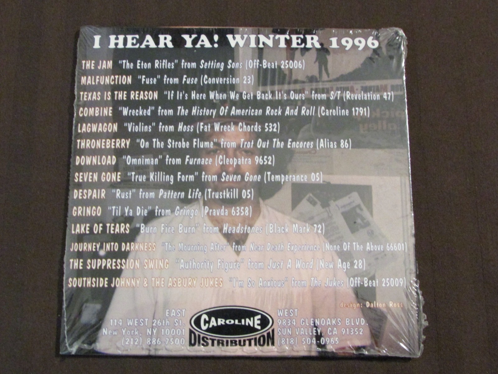I HEAR YA! CAROLINE DISTRIBUTION CD 14 TRK SAMPLER WINTER 1996 THE JAM LAGWAGON