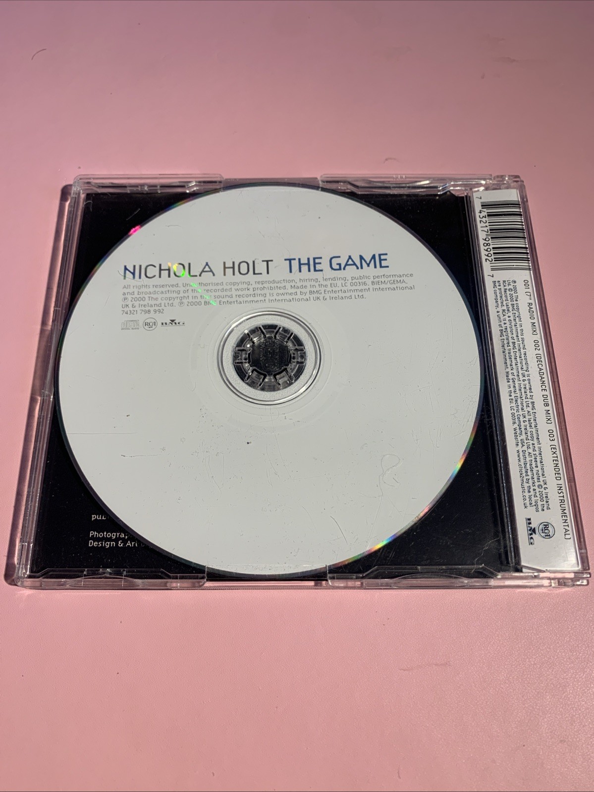 Nichola Holt - The Game (CD, 2000) 3 TRK UK Single *RARE* -EX- [Big Brother S1]