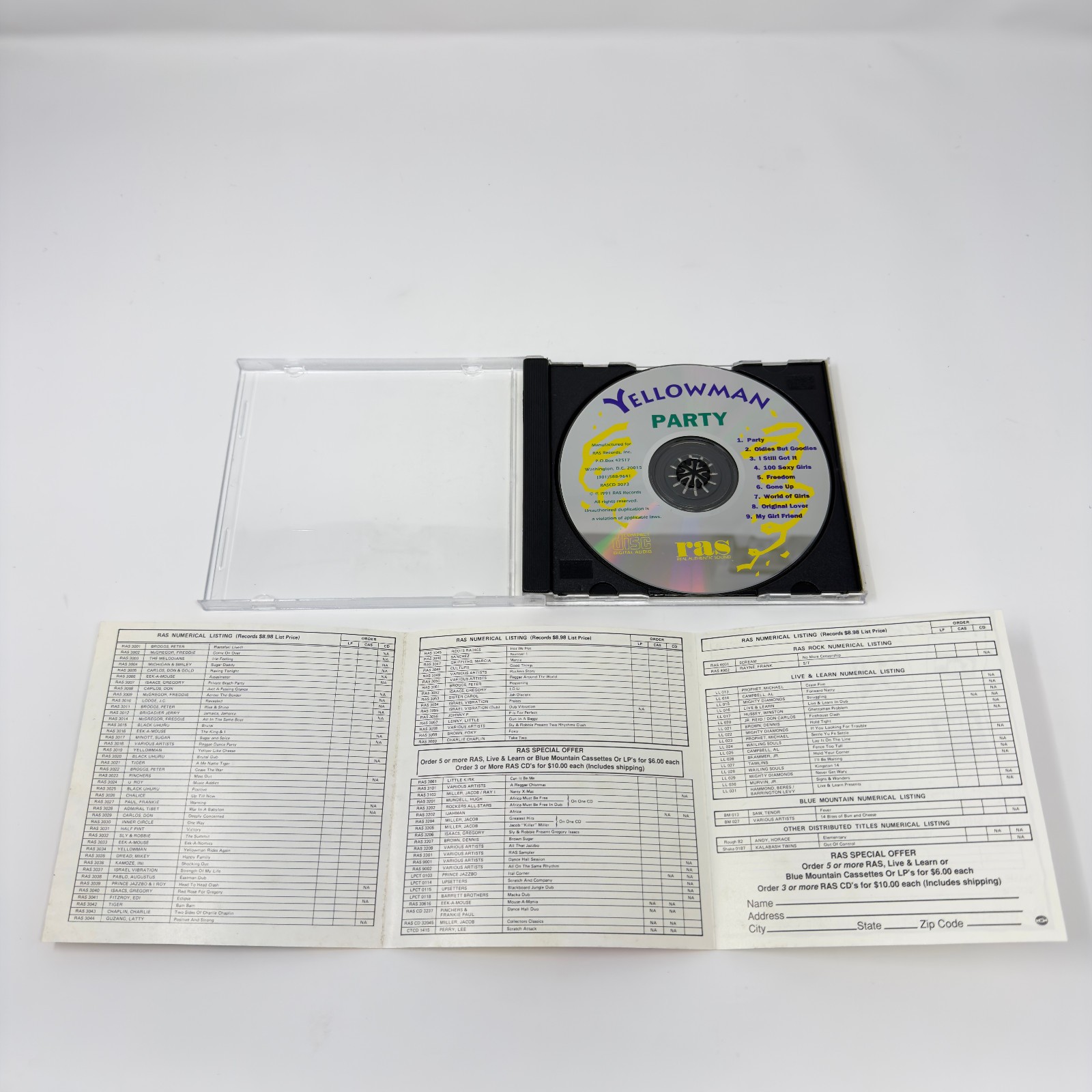 Yellowman Party CD Reggae Dancehall RAS Records Album