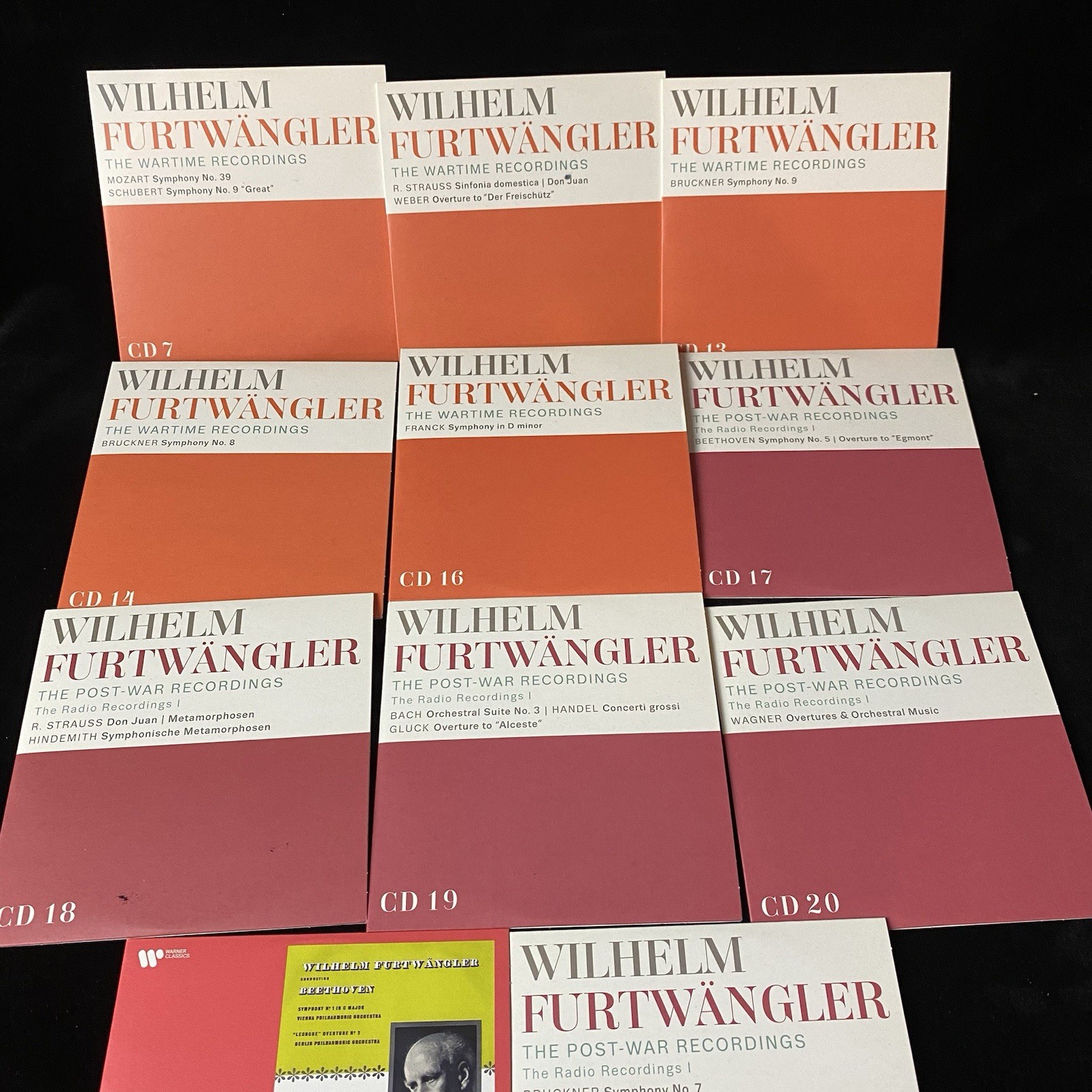 9 Wilhelm Furtwängler Warner Classics CDs Wartime Post-War Radio No Box