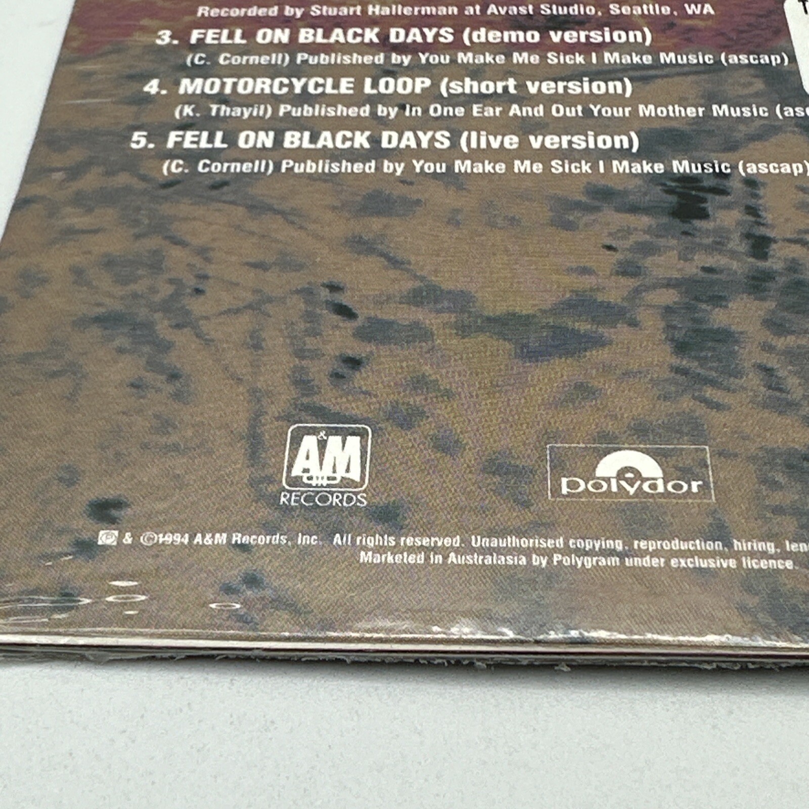 Soundgarden Fell On Black Days 1994 CD Digipak Import Grunge Cornell SEALED NEW