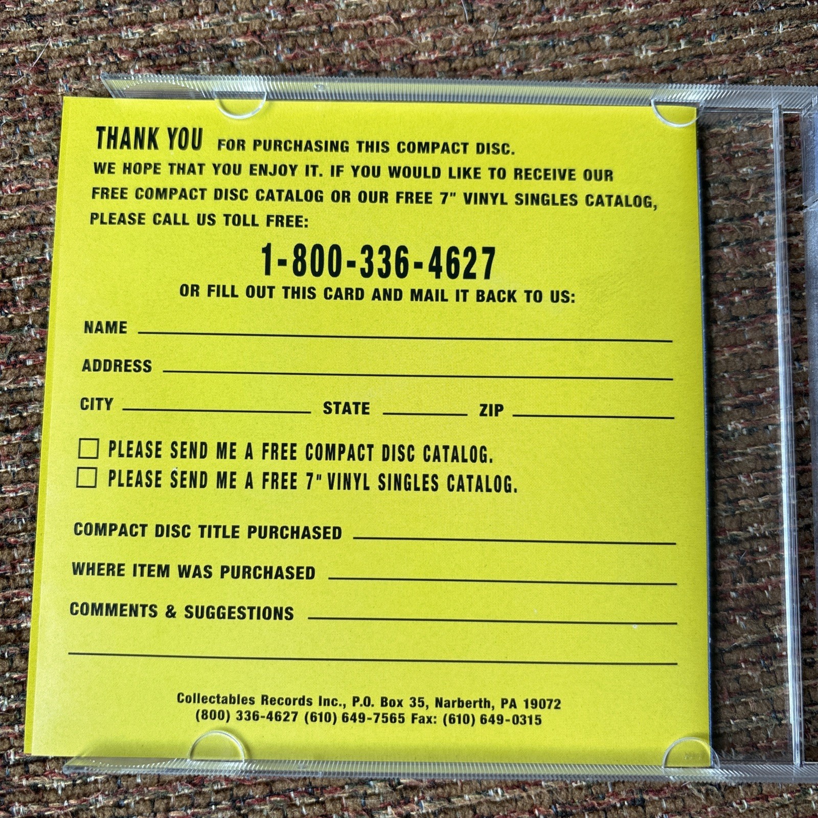 For Lovers Only Volume Three CD History of Rock Compilation