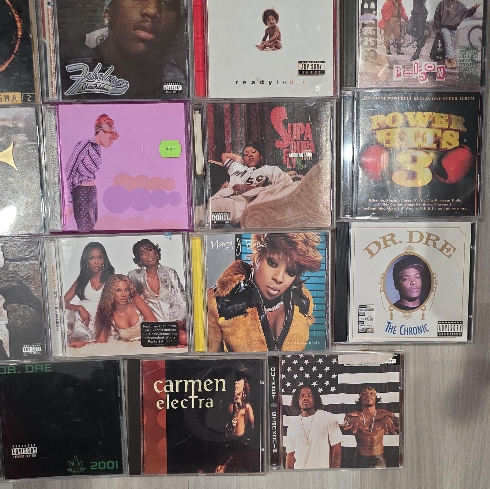 28 RAP R&B CD LOT -OUTKAST, DR DRE, NSYNC, WYCLEF, ICE CUBE, JD, DESTINY's CHILD