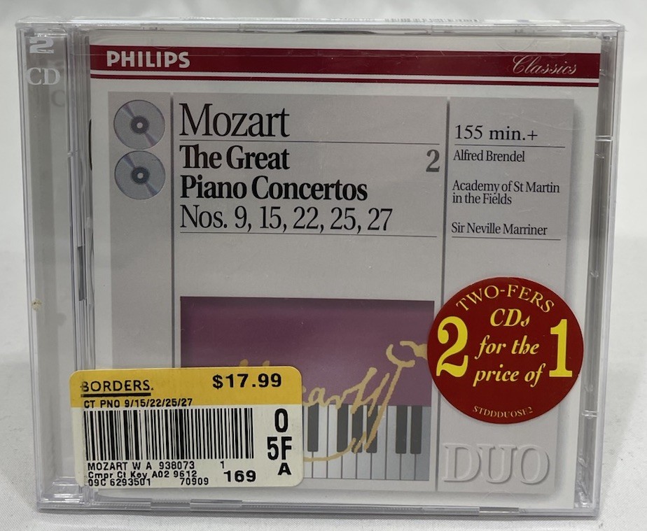 Wolfgang Amadeus Mozart The Great Piano Concertos (2 CD) Album BRAND NEW SEALED!