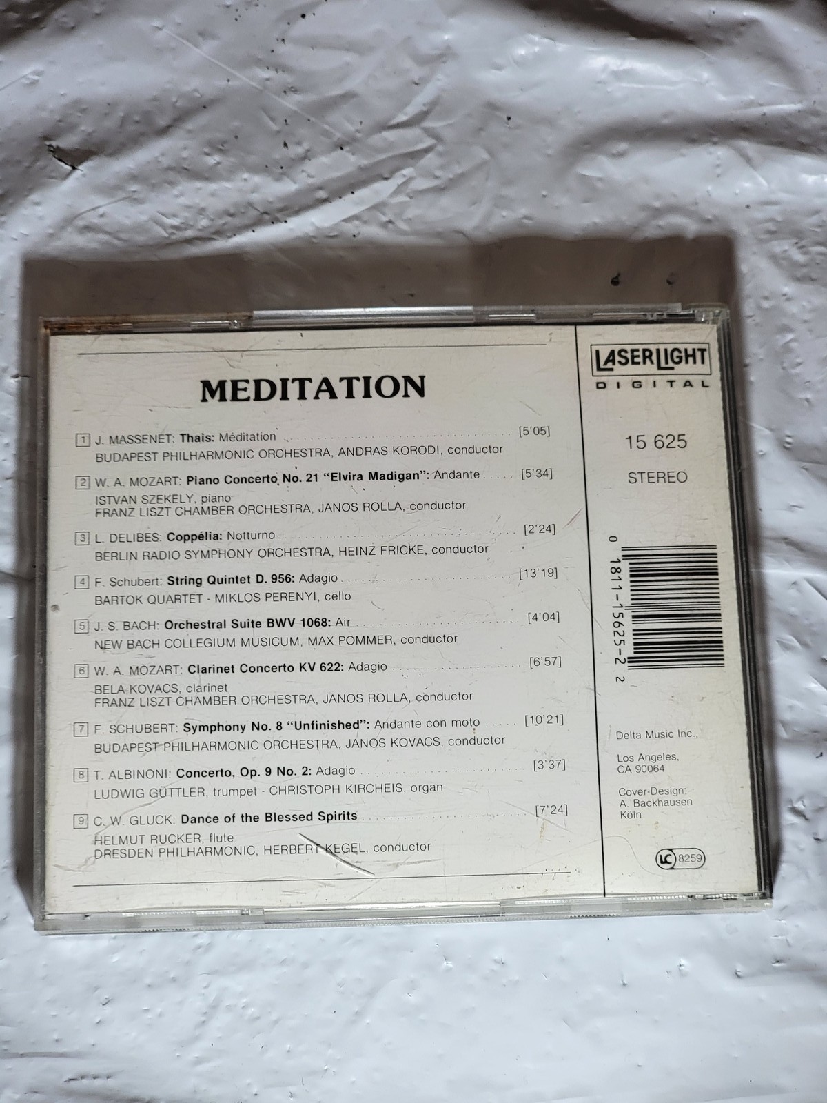 Meditation Classical Music CD LaserLight Digital 15 625 Mozart Bach Schubert