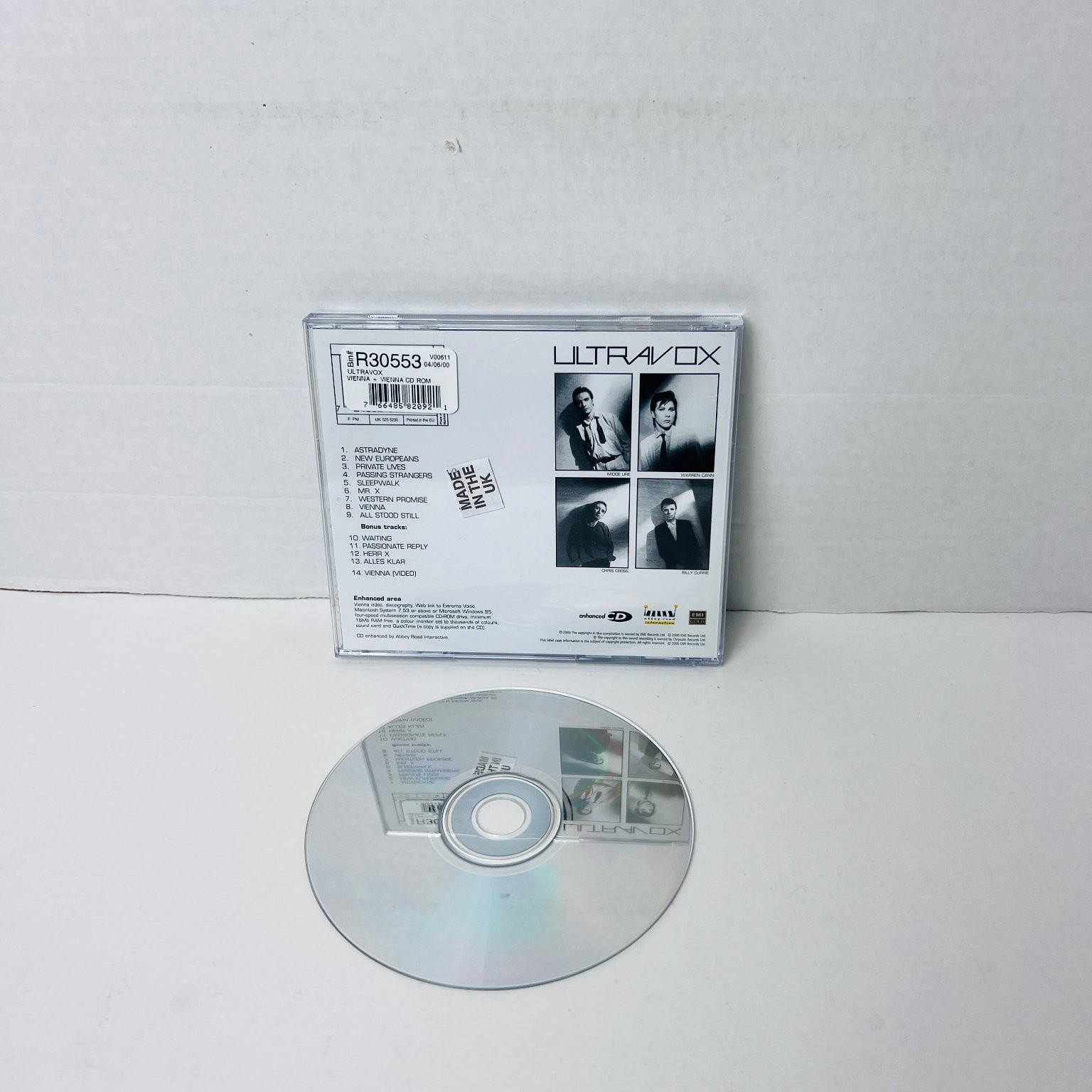 Ultravox – Vienna CD 2000 Enhanced CD-ROM New Wave Synth-pop EMI Import UK