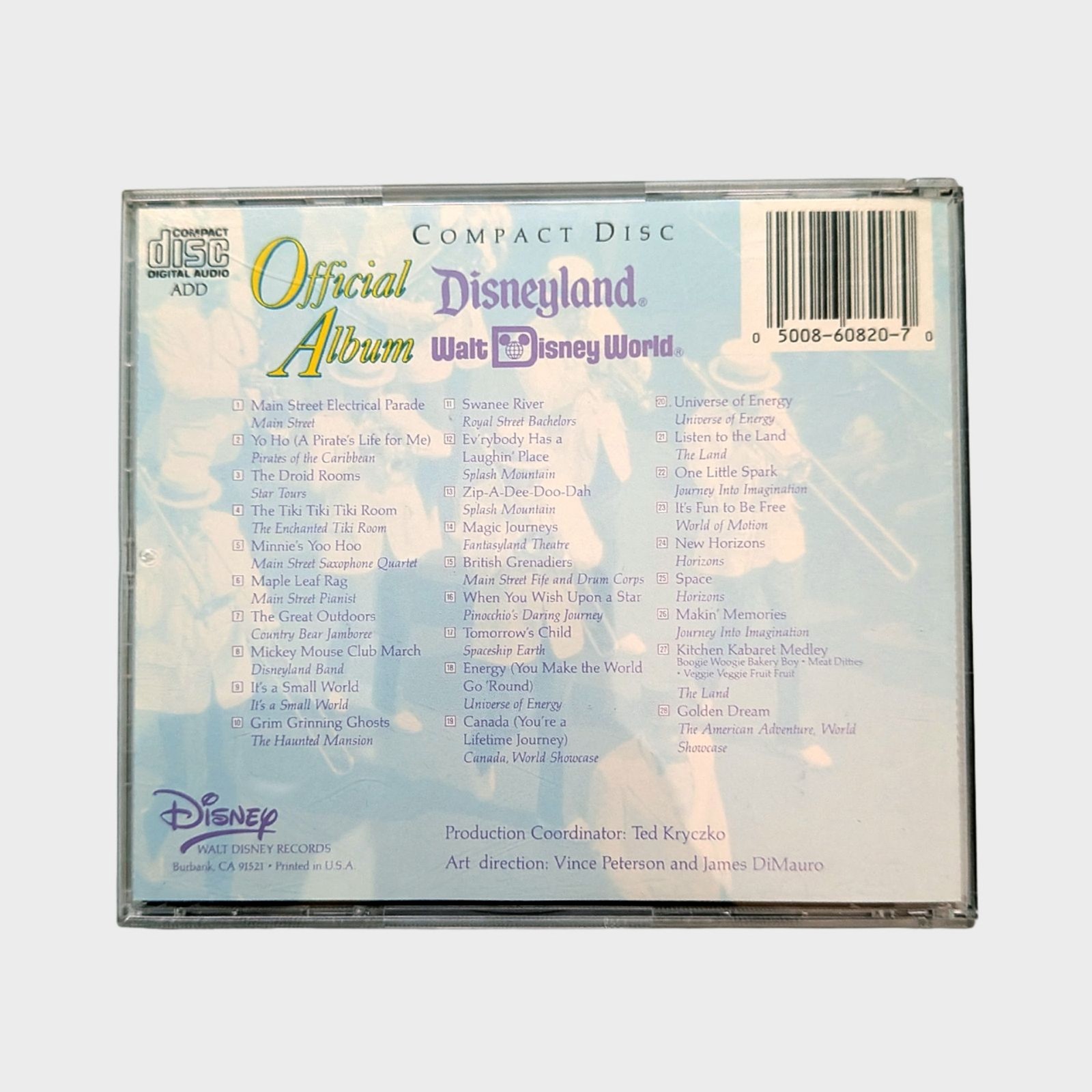 Official Album of Disneyland Walt Disney World CD Vintage Music 1991 Collectible