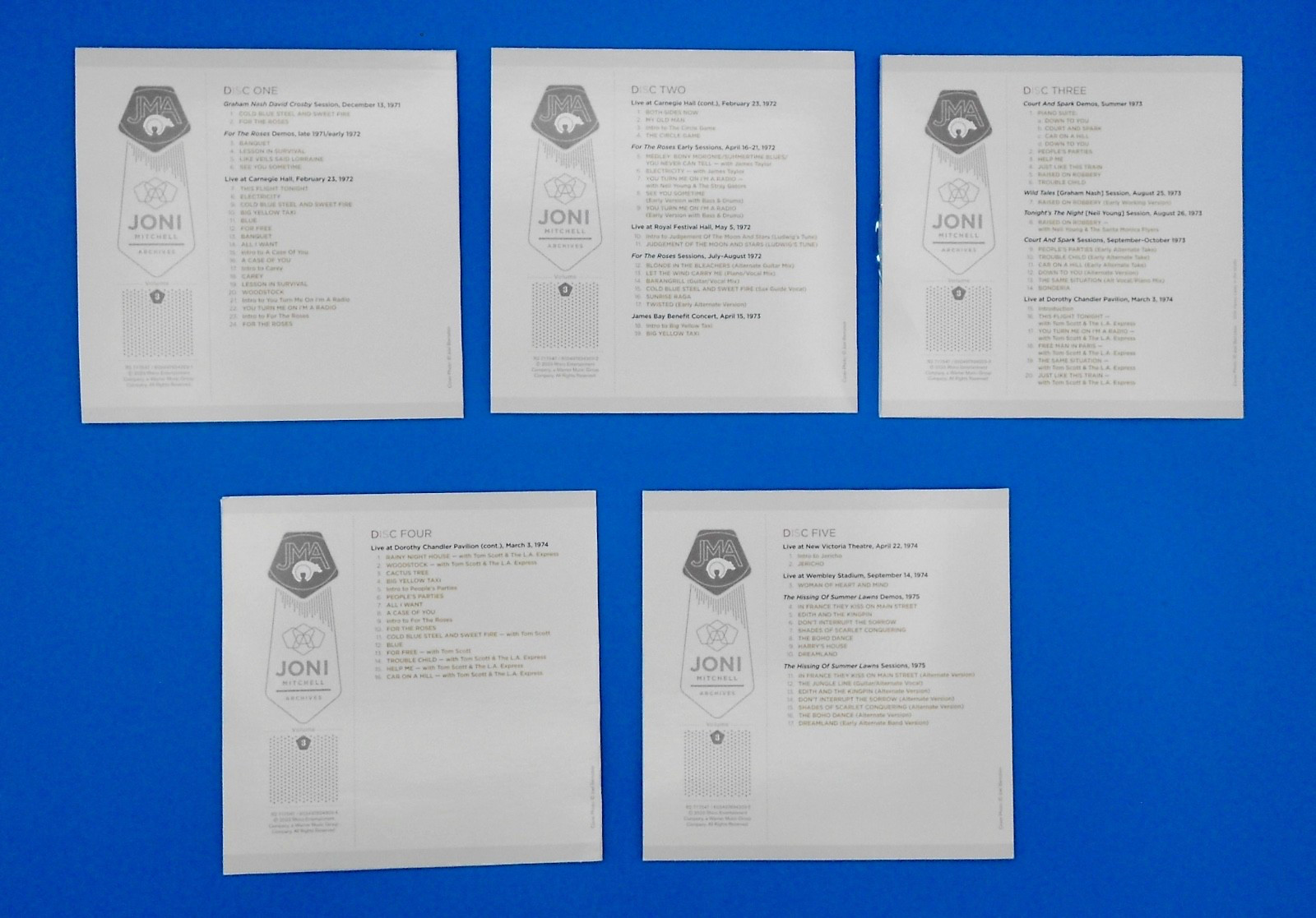 JONI MITCHELL ARCHIVES VOL 3: THE ASYLUM YEARS, 5 CDS + SC BOOK IN CASE, 2023 NF