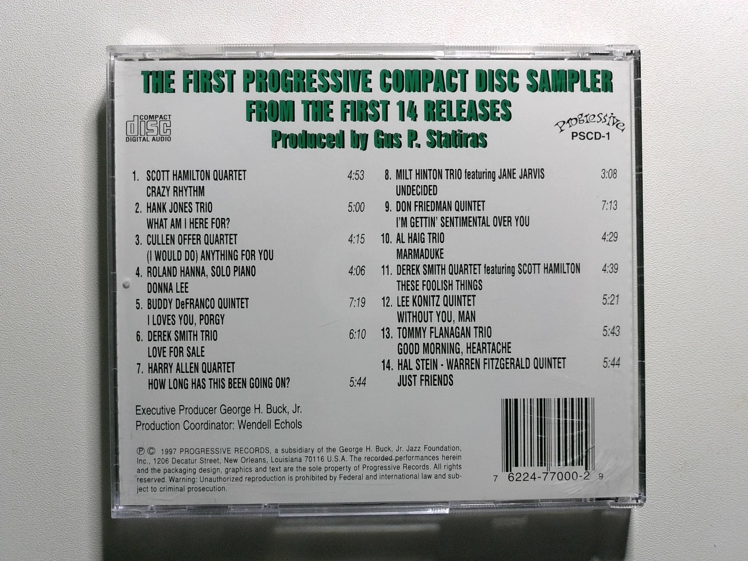 Progressive Records Sampler CD 1997 Jazz Compilation PSCD-1
