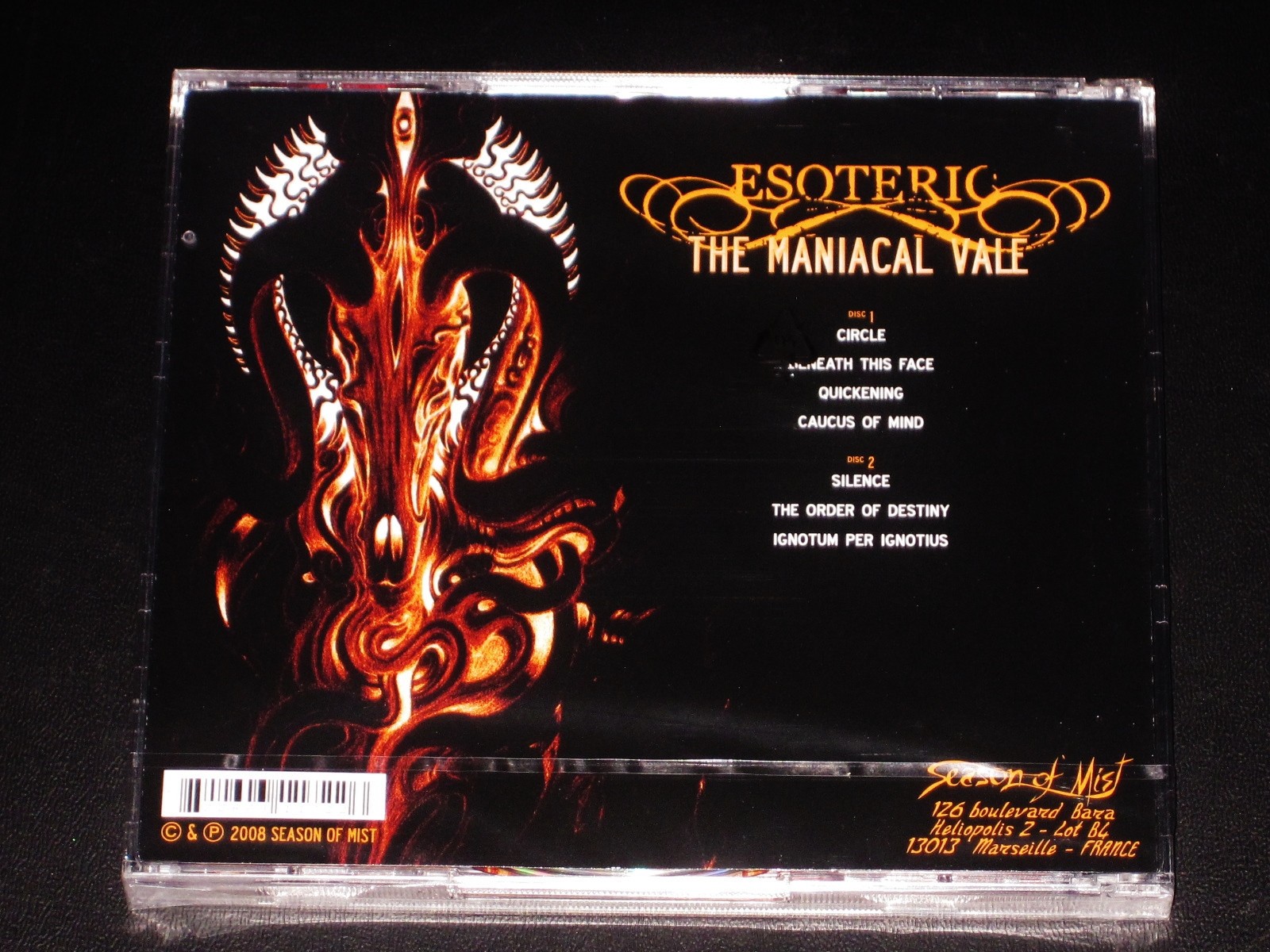 Esoteric: The Maniacal Vale 2 CD Set 2008 Season Of Mist Records USA SOM 172 NEW