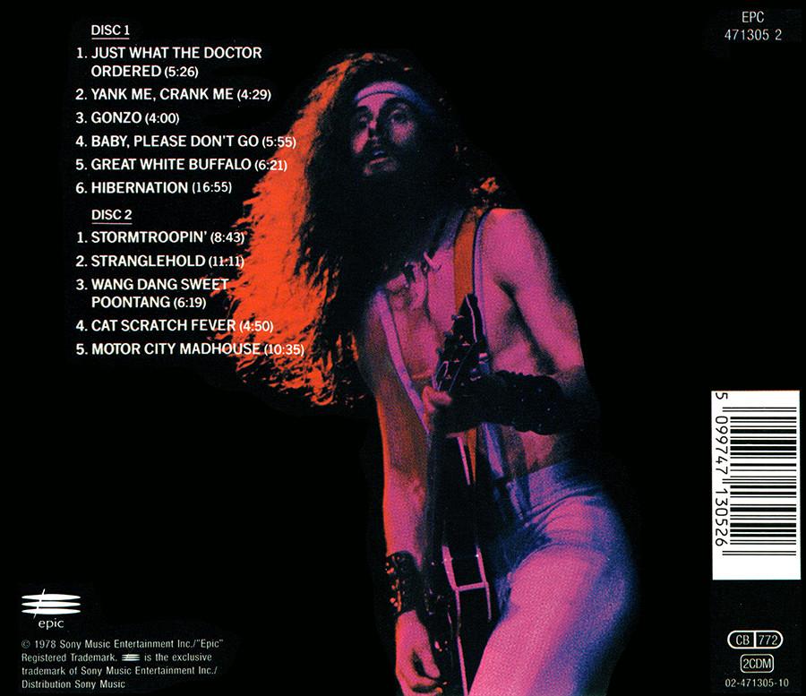 Ted Nugent ~ Double Live Gonzo (1978) 2CD 1992 Epic Records Austria •• NEW ••