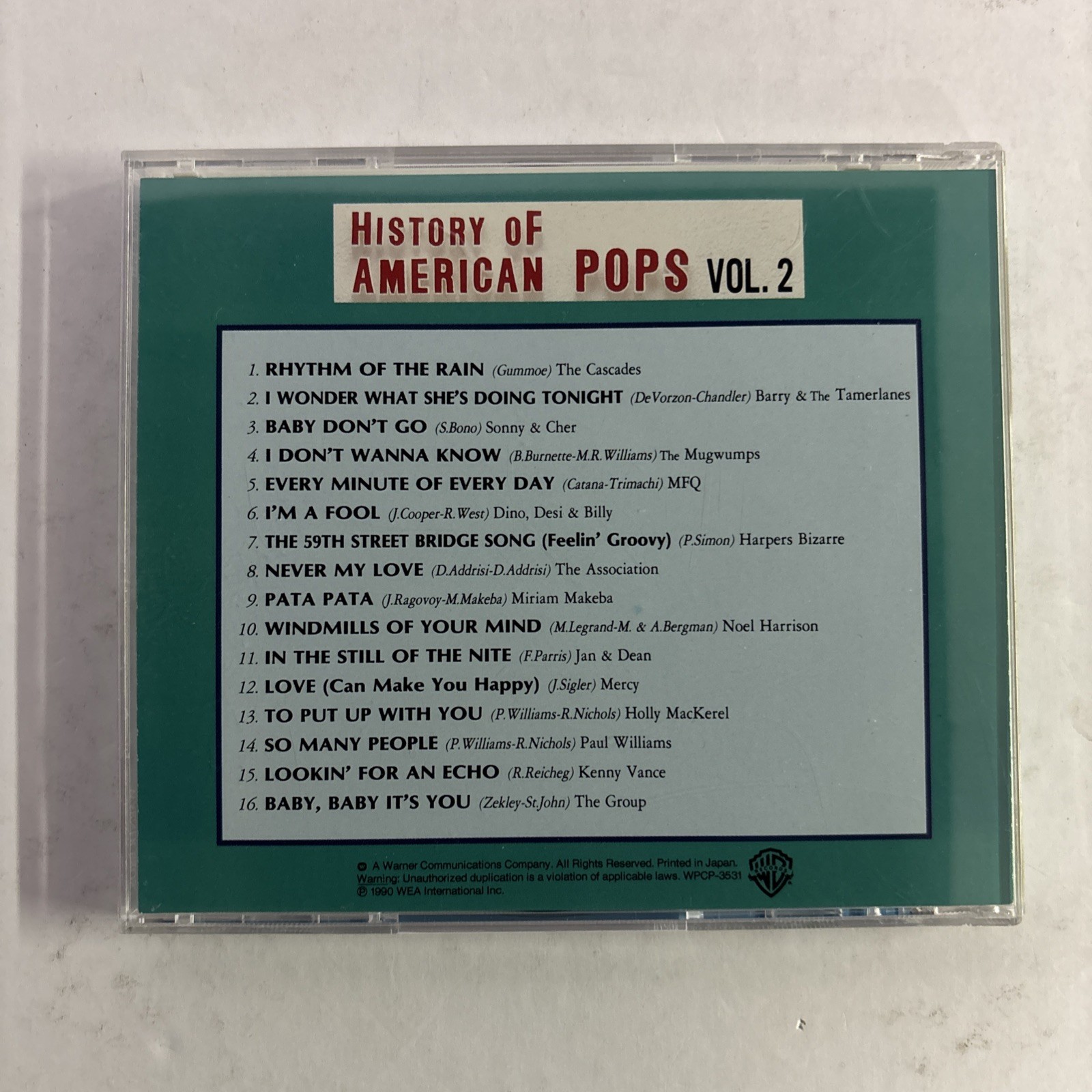 THE HISTORY OF AMERICAN POPS Vol. 2 Made in JAPAN 18 pg Booklet English/Japanese