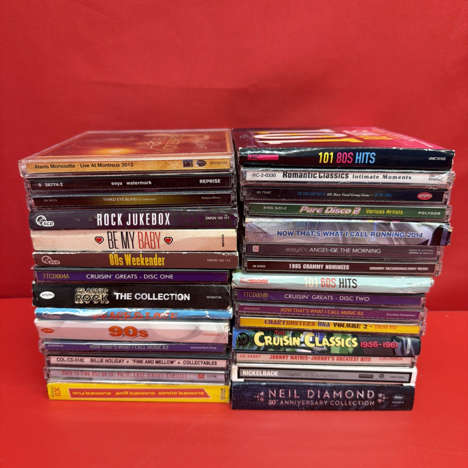 Lot Mixed Music CDs Rock Pop 60s 80s Country Neil Diamond Enya NOW. (7)