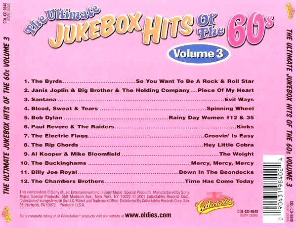 THE ULTIMATE JUKEBOX HITS OF THE 60S - VOLUMES 1/2/3/4+5 & ROCKIN' HITS - NEW!