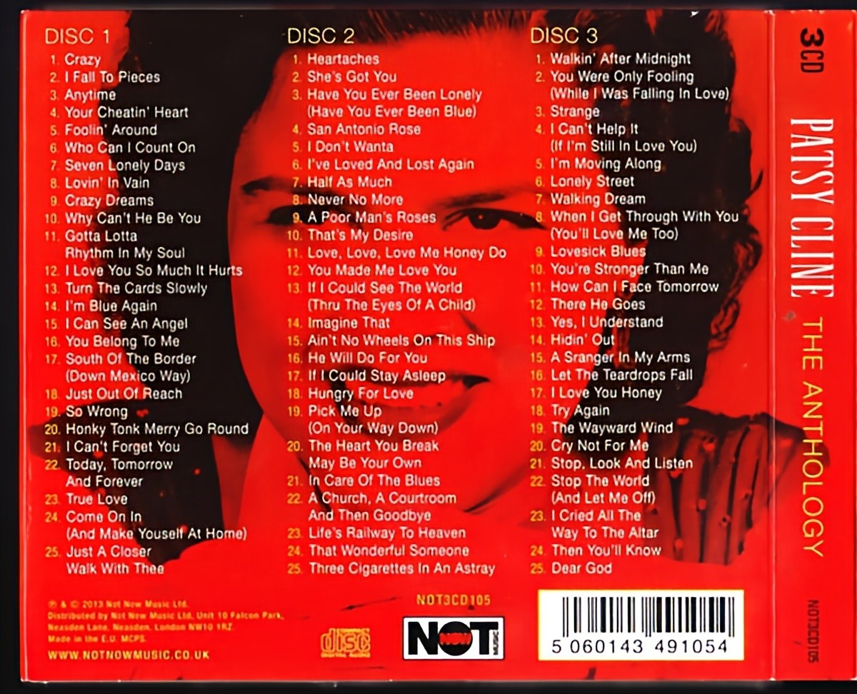 Patsy Cline – The Anthology 3 CD Set (Compilation Album) - NEW