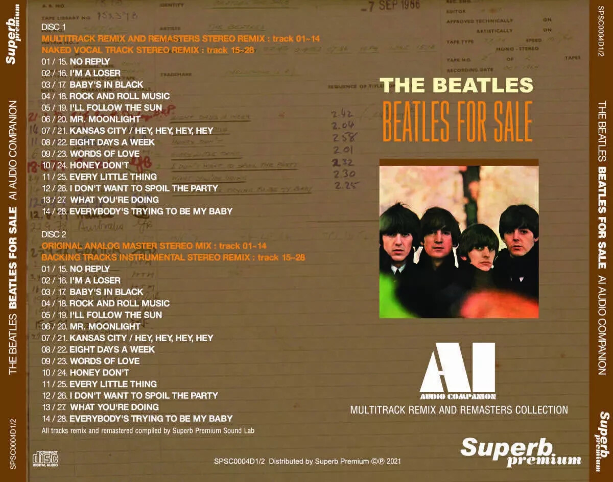 THE BEATLES =AI - AUDIO COMPANION= A HARD DAY' NIGHT , FOR SALE 4CD