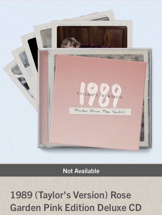 New Taylor Swift 1989 Taylor’s Version Photos Deluxe CD Rose Garden Pink Edition