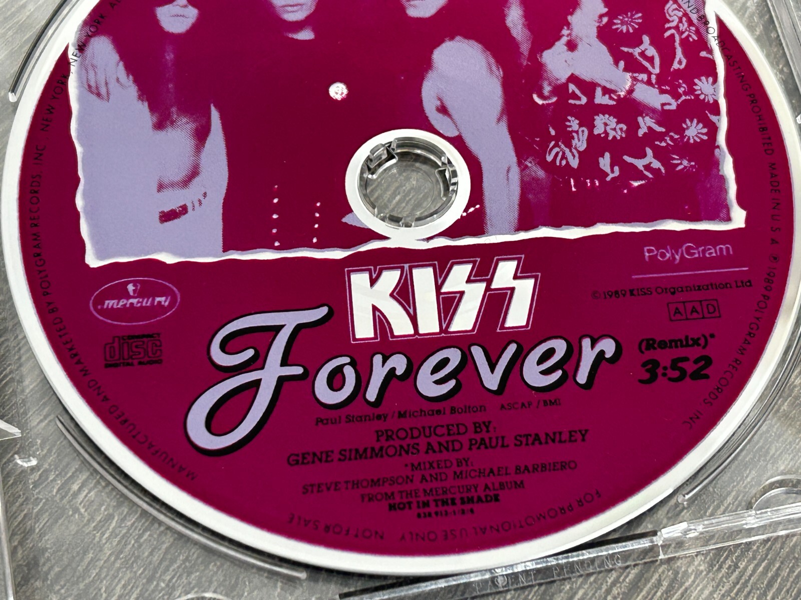 KISS CD Forever Remix Promo Single USA Hot In The Shade Eric Carr Bruce Kulick