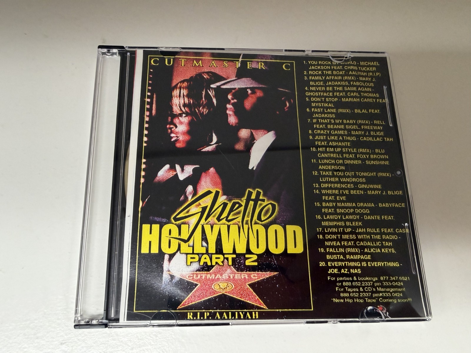 RARE CUTMASTER C GHETTO HOLLYWOOD PT 2 NYC HIP HOP R&B MIXTAPE MIX CD