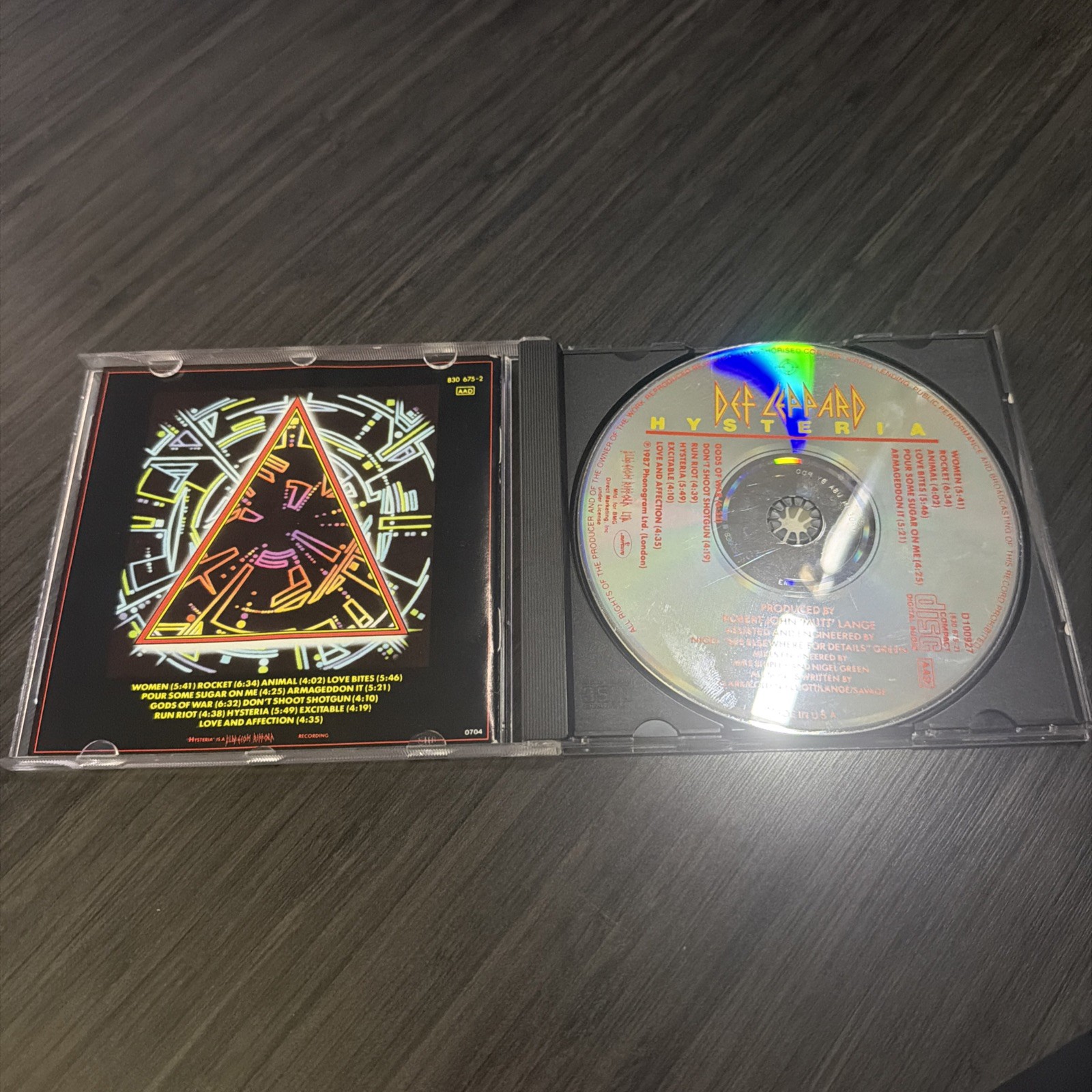Def Leppard Hysteria (CD, 1987 Mercury Records) PROMO COPY - NO UPC CODE