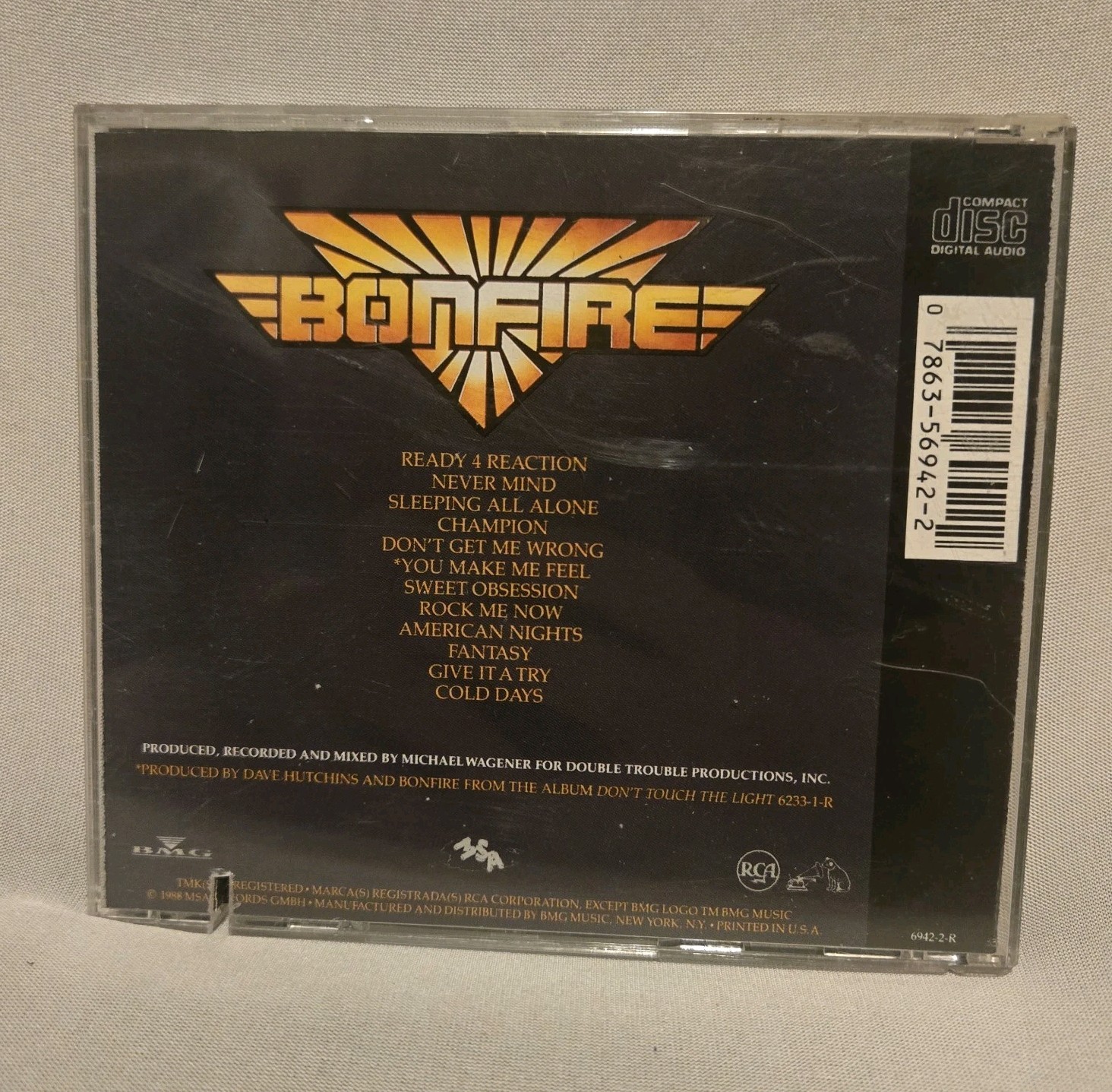 Bonfire Fireworks Vintage 1988 CD Double Trouble Productions. Heavy Metal 6942-2
