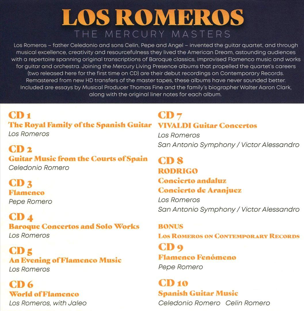 LOS ROMEROS LOS ROMEROS: THE MERCURY MASTERS [CD & BL-RAY] NEW CD