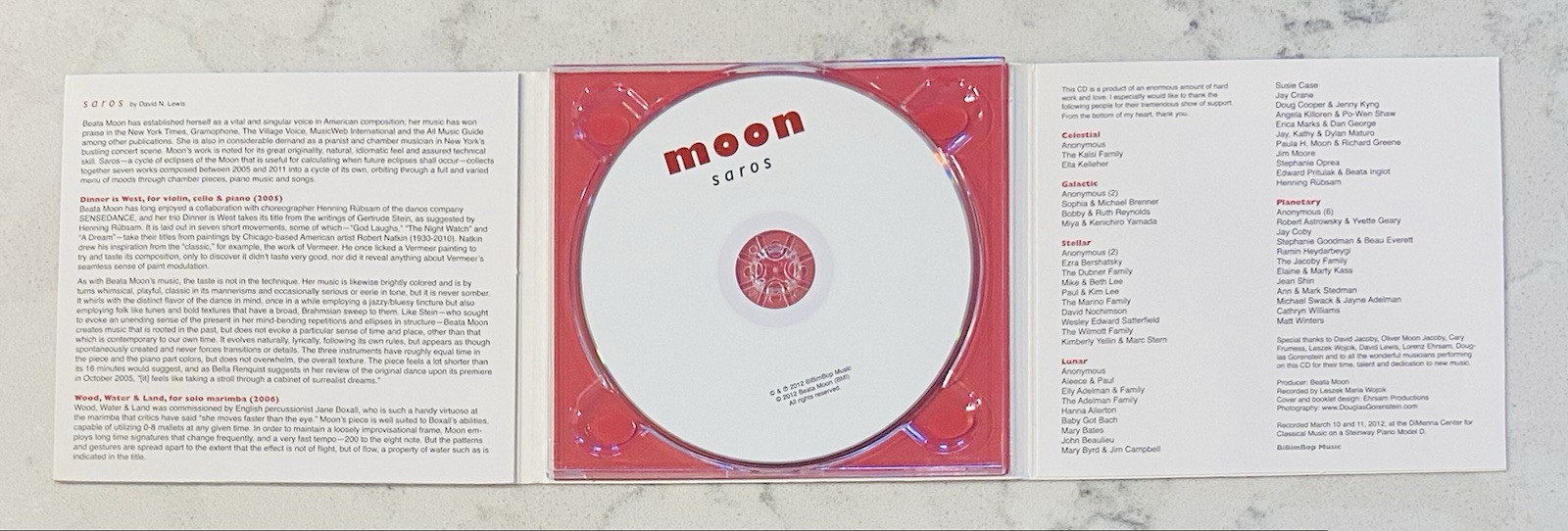 Beata Moon - Saros - CD - BIBIMBOP MUSIC 22 SONGS 56 MIN.