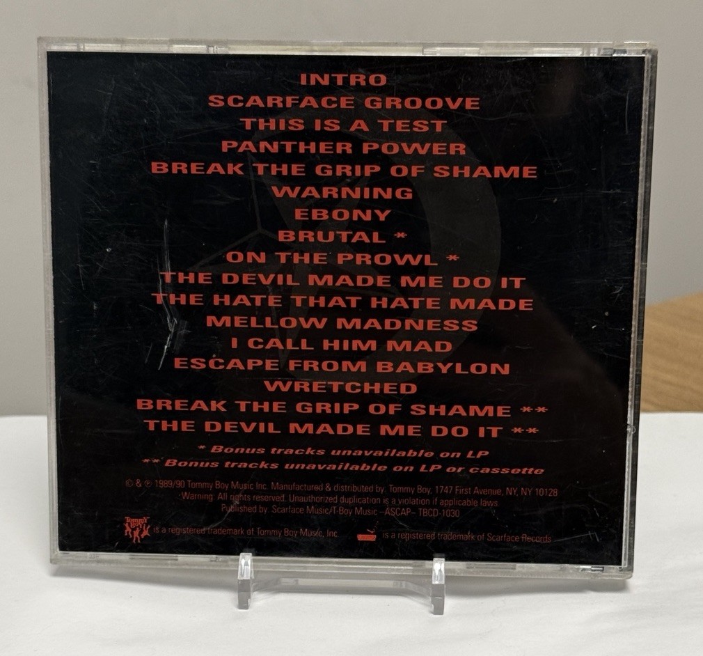 PARIS - The Devil Made Me Do It (1990 CD) Malcom X, Scarface, Public Enemy