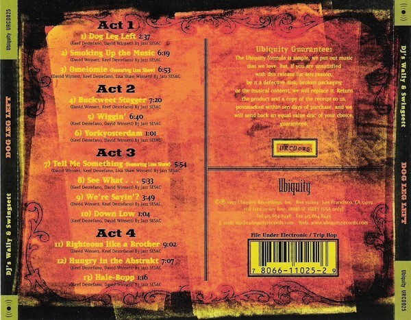 DJ's Wally & Swingsett* ‎– Dog Leg Left (CD) Near Mint
