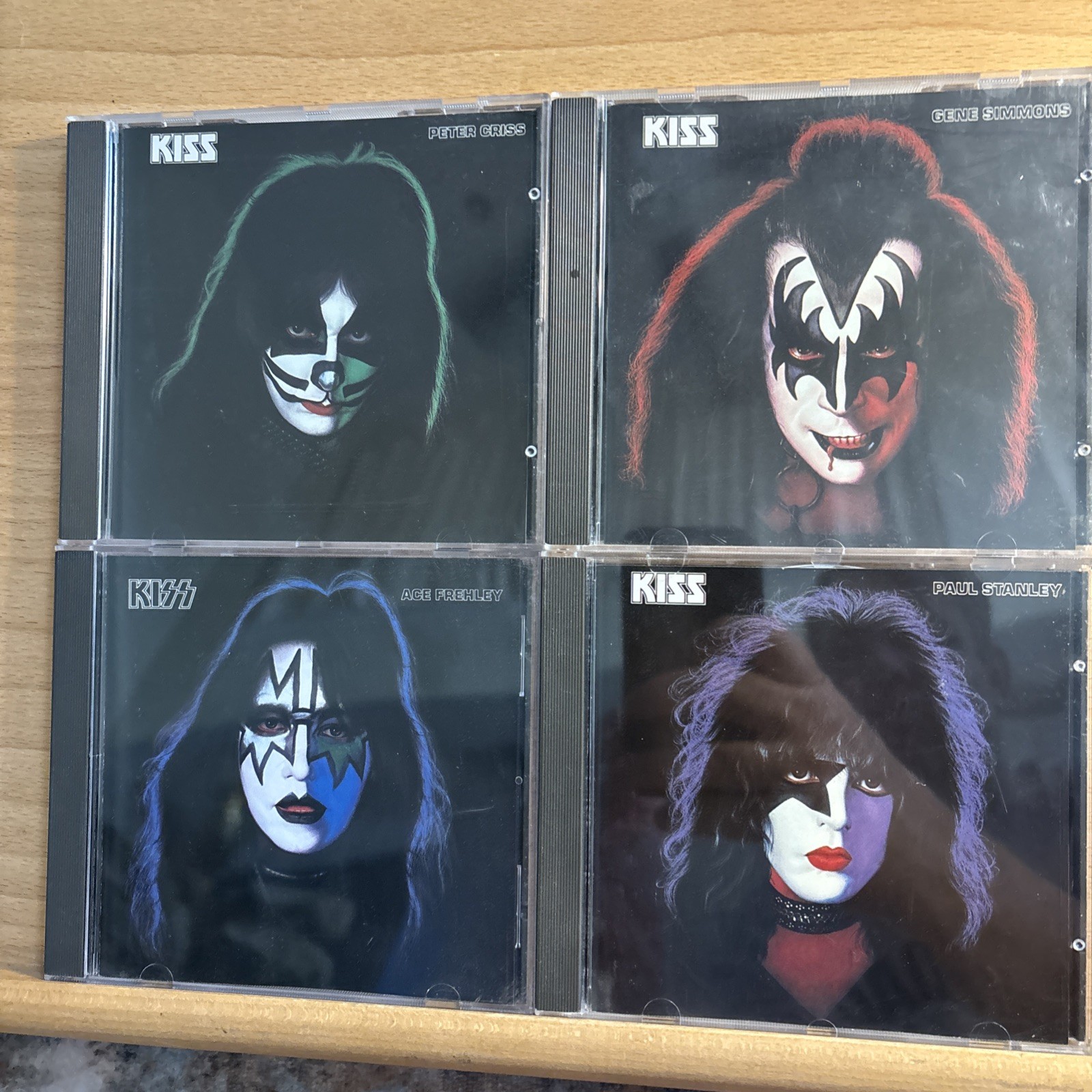 Kiss Solo Albums 4-CD Lot Ace, Gene, Peter, Paul NM LIKE NEW, Criss, Ace, Gene