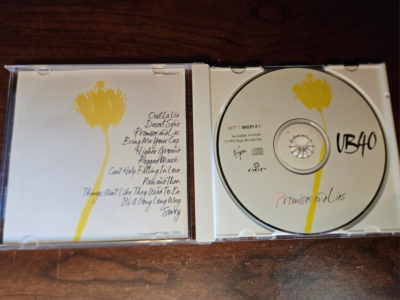 UB40 CD Promises and Lies